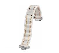 MHYATIO Compatible con Casio G-Shock GM110 GA110GB GD100 120 GA2100 Correa de reloj pequeña de acero con forma de cañón Correa de reloj de cerámica modificada en oro negro for hombres de 16 mm(White r