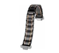 MHYATIO Compatible con Casio G-Shock GM110 GA110GB GD100 120 GA2100 Correa de reloj pequeña de acero con forma de cañón Correa de reloj de cerámica modificada en oro negro for hombres de 16 mm(Black r