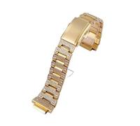 MHYATIO Compatible con correa de reloj Casio Correa de caja de diamante de actualización avanzada DW5600/5610 GMW-B5000 Accesorios de metal Correa de reloj de acero inoxidable for hombres(Black Gray,5