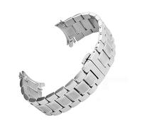 MHYATIO Correa curva de acero inoxidable de 20 mm, 22 mm y 24 mm compatible con pulsera de metal Casio EFR-526/303/304/530/556/552 for hombre BEM-506/501(C silver,22mm)