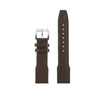 MHYATIO Correa de piel de vaca de 20 a 21 mm compatible con el reloj Iwc Pilot Little Prince Portugal IW327004/IW377714 Mark 18 Correa de reloj Pulsera de cuero de vaca for hombre(Brown-silver,21mm)