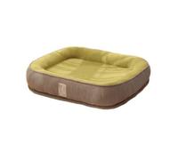 MHYESA Cama Perro Cama De Felpa para Mascotas, Casa Lavable De Invierno para Perros Y Gatos, Tela De Terciopelo, Almohadilla Cálida para Dormir(Gray-Green,S)