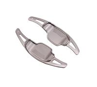 MHYESA Extensión Palanca Cambios Rueda Coche Aleación Aluminio Para Camaro 2012 2013 2014 2015 2 Piezas Accesorios Decoración Para Levas Cambio Volante Coche(Gray)