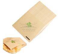 MHYMX Bolsa de papel de kebab, 100 hojas de papel para hamburguesas, 15 x 15 cm, bolsas de papel de estraza para sándwich, bolsa de papel triangular para envases de alimentos (marrón), CLDE00114