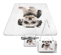 MHYRAC Alfombrilla de pícnic, bonita manta cuadrada de Yorkshire Terrier, para exteriores, 148 cm x 148 cm