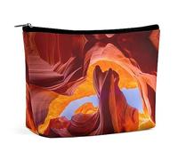 MHYRAC Bolsa de cosméticos, bolsa de maquillaje nativo americano, bolsa de aseo portátil con cremallera para uso diario, viajes, Antelope Canyon, Talla única