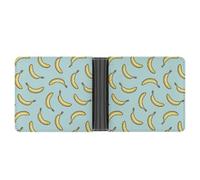 MHYRAC Bolsillo para monedas, bonita cartera de piel de erizo de dibujos animados, cartera delgada de cuero plegable para tarjetas de crédito, Plátano amarillo, Talla única