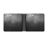 MHYRAC Bolsillo para monedas, cartera de piel de princesa de calavera, monedero delgado de cuero plegable para tarjetas de crédito, Brillo plateado brillante, Talla única