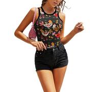 MHYRAC Camiseta sin mangas, chaleco de piel de cocodrilo para mujer, camiseta sin mangas, camiseta de yoga, chaleco deportivo, Estilo-9, L