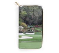 MHYRAC Cartera de cuero, campo de golf, tamaño pequeño y gran capacidad, fácil de transportar, Campo de golf., 19.7x10.5cm, Moderno
