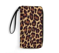 MHYRAC Cartera de cuero, nativo americano, con cuerda, tamaño pequeño y gran capacidad, fácil de transportar, Guepardo genial, 19.7x10.5cm, Moderno