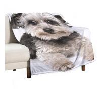 MHYRAC Manta de franela, bonita manta de Yorkshire Terrier para sofá, cama, oficina, suave y cómoda, sin pelusas