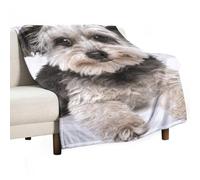 MHYRAC Manta de franela, bonita manta de Yorkshire Terrier para sofá, cama, oficina, suave y cómoda, sin pelusas