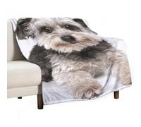 MHYRAC Manta de franela, bonita manta de Yorkshire Terrier para sofá, cama, oficina, suave y cómoda, sin pelusas