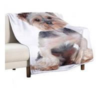 MHYRAC Manta de franela, manta de Yorkshire Terrier para sofá, cama, oficina, suave y cómoda, sin pelusas