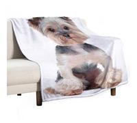 MHYRAC Manta de franela, manta de Yorkshire Terrier para sofá, cama, oficina, suave y cómoda, sin pelusas