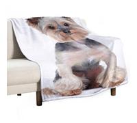 MHYRAC Manta de franela, manta de Yorkshire Terrier para sofá, cama, oficina, suave y cómoda, sin pelusas