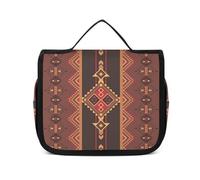 MHYRAC Neceser colgante con diseño de arco iris, paz y amor, bolsa de maquillaje para viajes, negocios, vacaciones, Nativo americano, 22.5x18.5cm