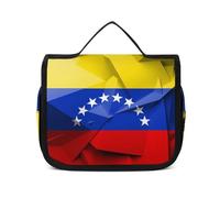 MHYRAC Neceser colgante con diseño de arco iris, paz y amor, bolsa de maquillaje para viajes, negocios, vacaciones, Bandera de Venezuela, 22.5x18.5cm