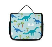 MHYRAC Neceser colgante con diseño de búho negro, bolsa de maquillaje para viajes, negocios, vacaciones, Bonitos dinosaurios de anime, 22.5x18.5cm