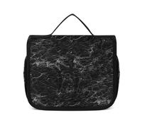 MHYRAC Neceser colgante con teclas de piano musical, bolsa de maquillaje, para viajes, negocios, vacaciones, Mármol Negro, 22.5x18.5cm