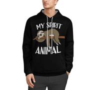 MHYRAC Sudadera con capucha para hombre My Sprirt Animal Sloth Cute Cockatiel con capucha, manga larga, informal, con bolsillos, My Sprirt Animal Sloth Cute Cockatiel, S