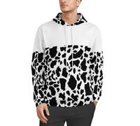 MHYRAC Sudadera con capucha para hombre My Sprirt Animal Sloth Cute Cockatiel con capucha, manga larga, informal, con bolsillos, Bonito estampado de vaca, S
