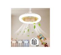 MHZB Ceiling Fan - with Integrated LED Light and Remote Control, Small Fan for Kitchen and Living Room, Ceiling Fan