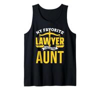 Mi Abogado Favorito me Llama tía Abogado Graduado de la Facultad de Derecho Camiseta sin Mangas