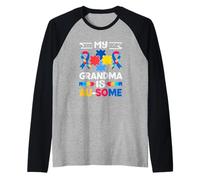 Mi Abuela es una Conciencia sobre el Autismo Camiseta Manga Raglan