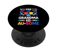 Mi Abuela es una Conciencia sobre el Autismo PopSockets PopGrip Adhesivo