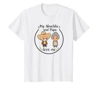 Mi Abuelita Y Papá Me Aman Lindo Abuelos Camiseta