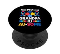 Mi Abuelo es una Conciencia sobre el Autismo PopSockets PopGrip Adhesivo