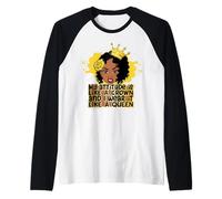 Mi Actitud es como una Corona y la llevo como una Hermana Reina Camiseta Manga Raglan
