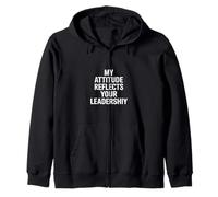 Mi Actitud refleja su liderazgo Dicho Divertido Sudadera con Capucha