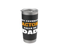 Mi actor favorito me llama papá hijo hija padre papá Vaso térmico de acero inoxidable de doble pared