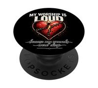 Mi adoración es Fuerte Porque mis heridas Eran Profundas Salmo 147:3 PopSockets PopGrip Adhesivo