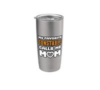 Mi agente favorito me llama mamá madre hijo hija mamá Vaso térmico de acero inoxidable de doble pared