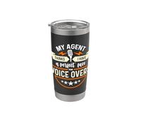 Mi agente piensa que tengo una cara perfecta Locutor de voz en off Vaso térmico de acero inoxidable de doble pared