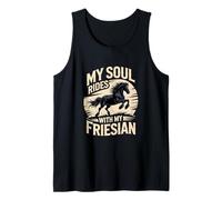 Mi Alma cabalga con mi Caballo frisón Camiseta sin Mangas