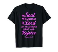 Mi Alma se jactará en el Señor Salmo 34:2 Escritura Bíblica Camiseta