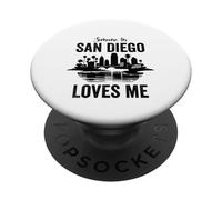 Mi amor de San Diego Alguien en San Diego me ama divertido PopSockets PopGrip Adhesivo