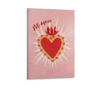 Mi Amor - Lienzo decorativo para pared, diseño de corazón sagrado, para sala de estar, dormitorio, baño, oficina, decoración del hogar, 40 x 60 cm