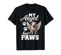 Mi ángel tiene patas Pitbull Memorial Dog Angel Wings Camiseta