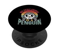 Mi Animal Espiritual Es Un Pingüino Pingüinos Pingüino PopSockets PopGrip Adhesivo