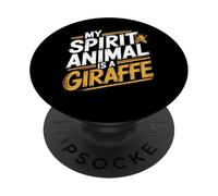 Mi animal espiritual es una jirafa: lindo & Amor animal divertido PopSockets PopGrip Adhesivo
