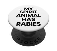 Mi Animal Espiritual Tiene Rabia Divertido PopSockets PopGrip Adhesivo