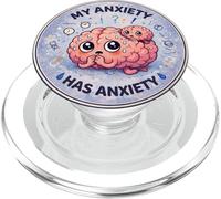 Mi ansiedad Tiene ansiedad Cerebro Lindo PopSockets PopGrip para MagSafe
