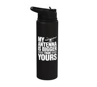 Mi antena es más grande que la tuya Humor divertido geek Stainless Steel Insulated Water Bottle