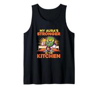 Mi Aura es más Fuerte en la Cocina Jugador de Pickleball Camiseta sin Mangas